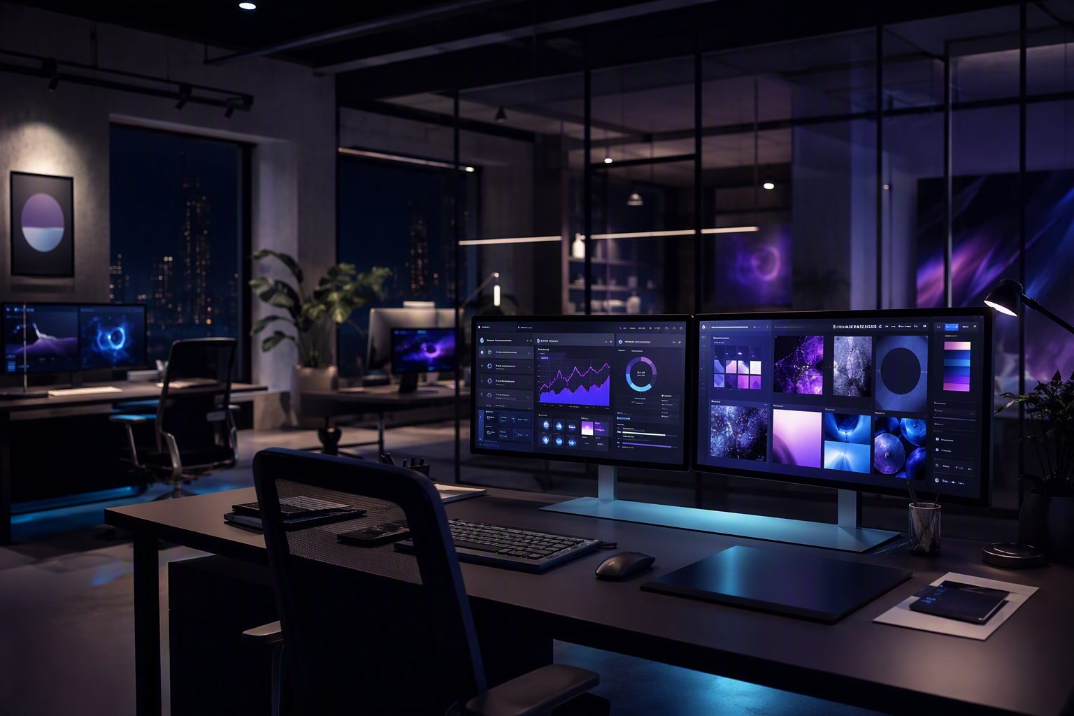 Modern studio workspace